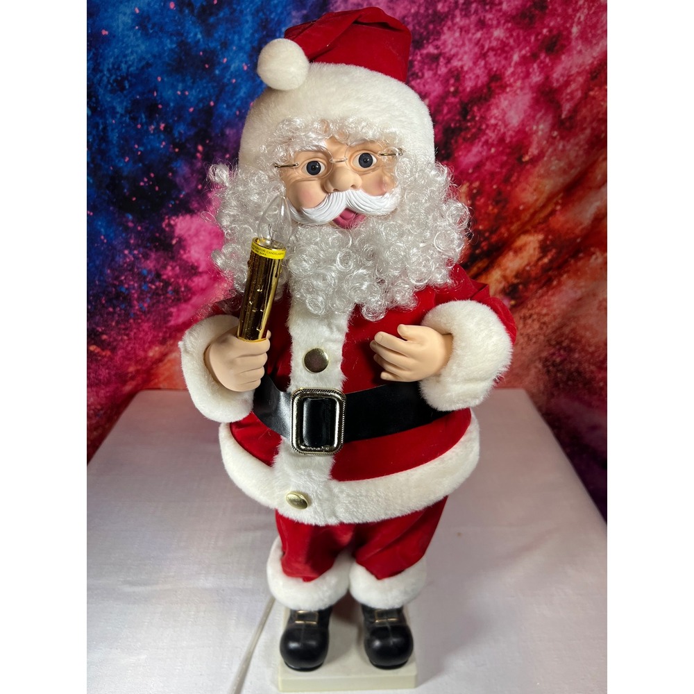 Vintage Telco Motion-ettes Animated Illuminated Santa Claus Christmas Figure Box